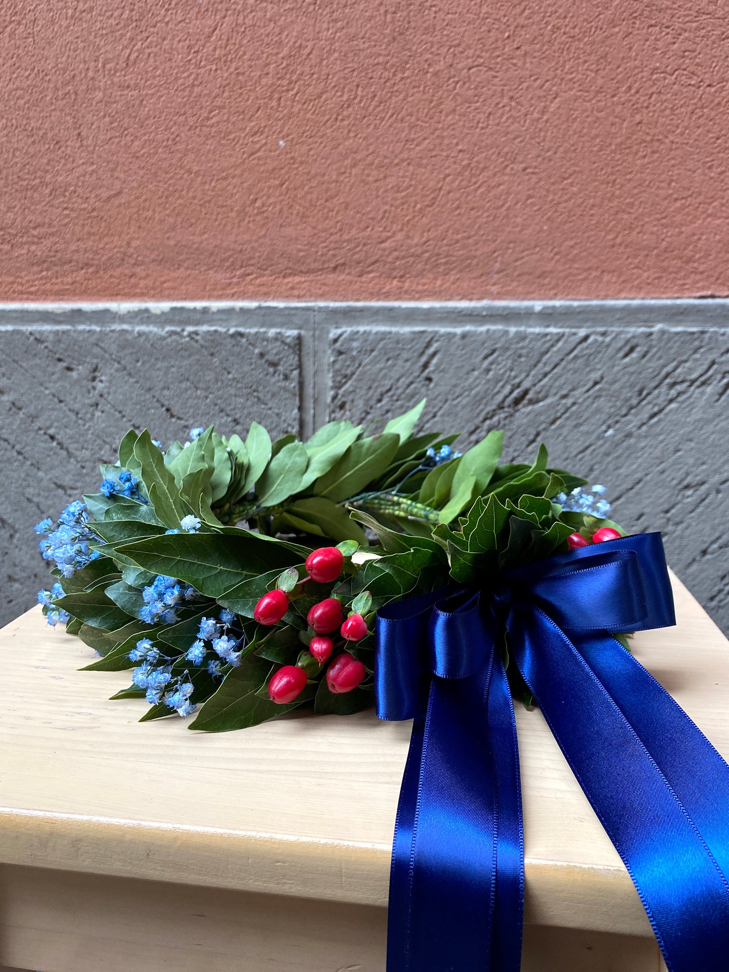 Laurel Wreath Blue Red - Corona di Laurea