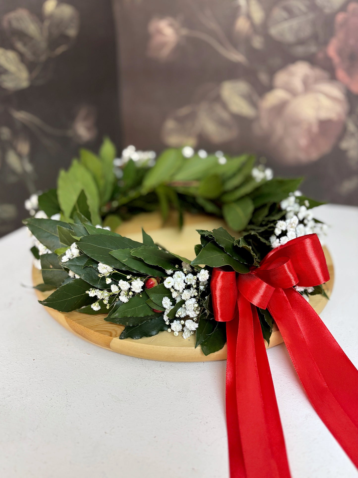 Laurel Wreath Red White - Corona di Laurea