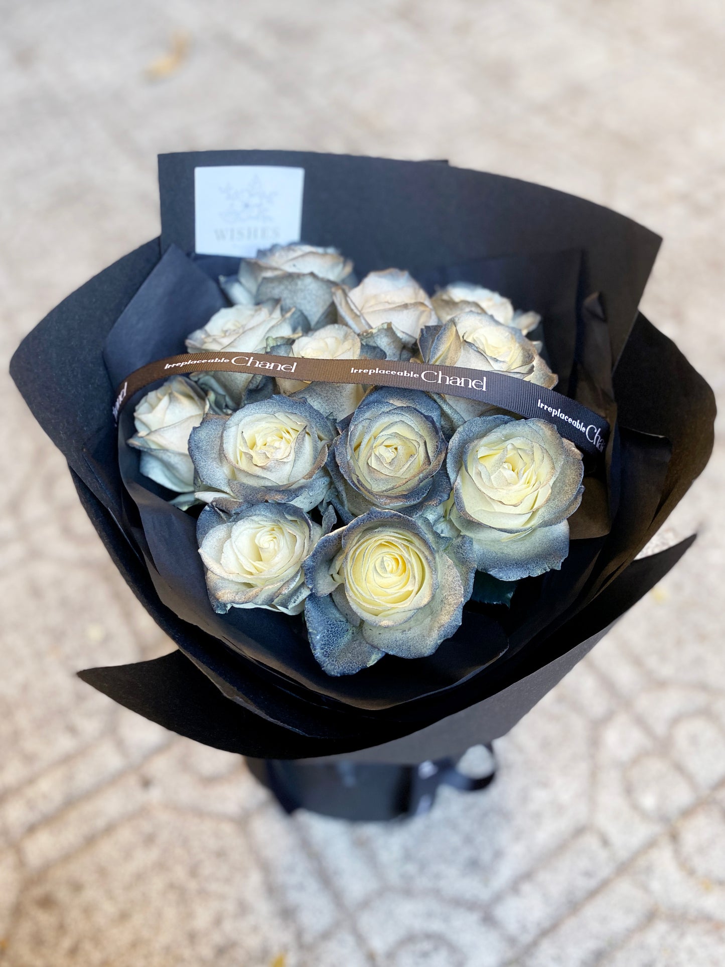 Medium Fresh Flower Bouquet - Black Knight Roses