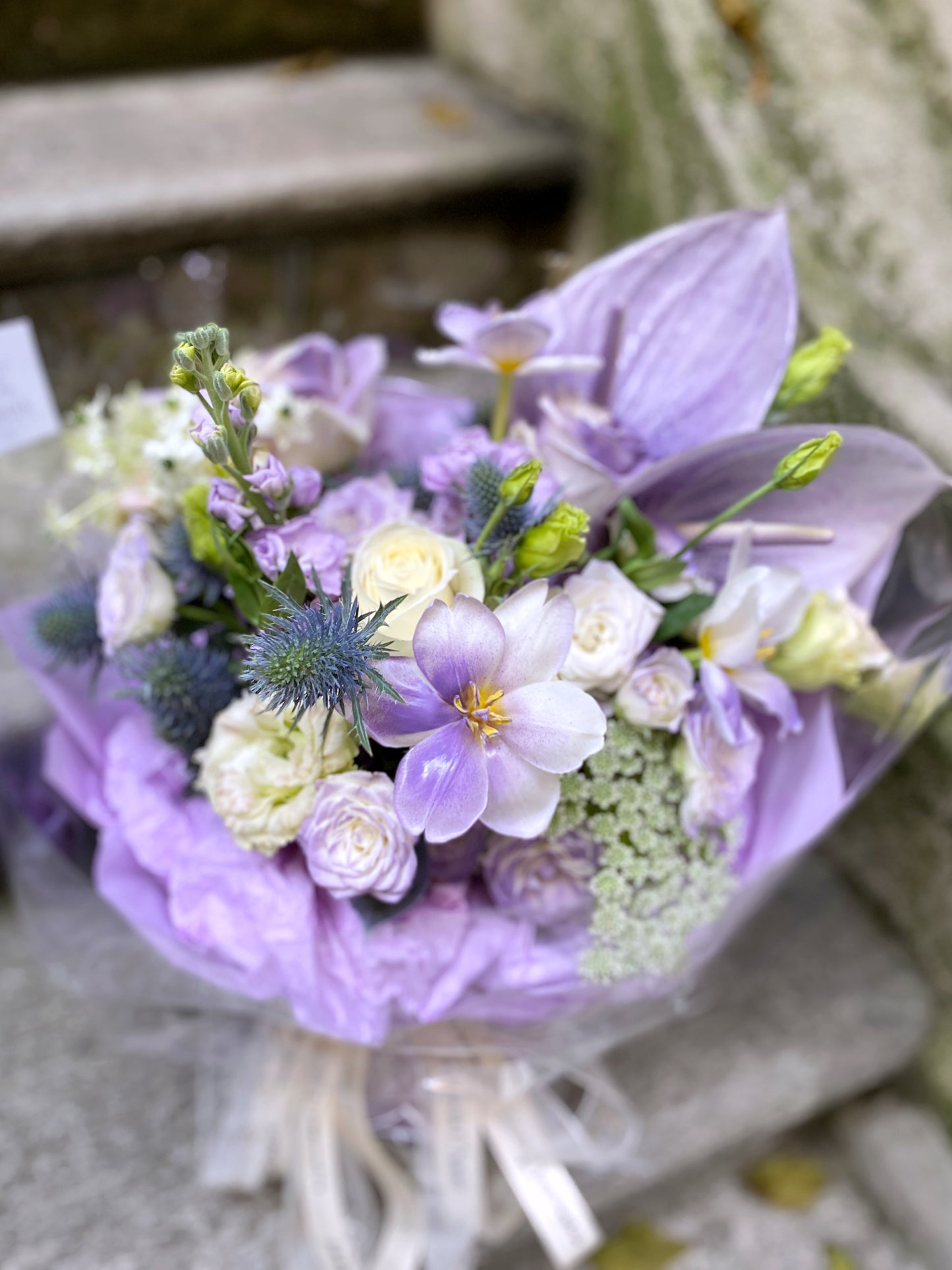 Special Medium Fresh Flower Bouquet - Purple