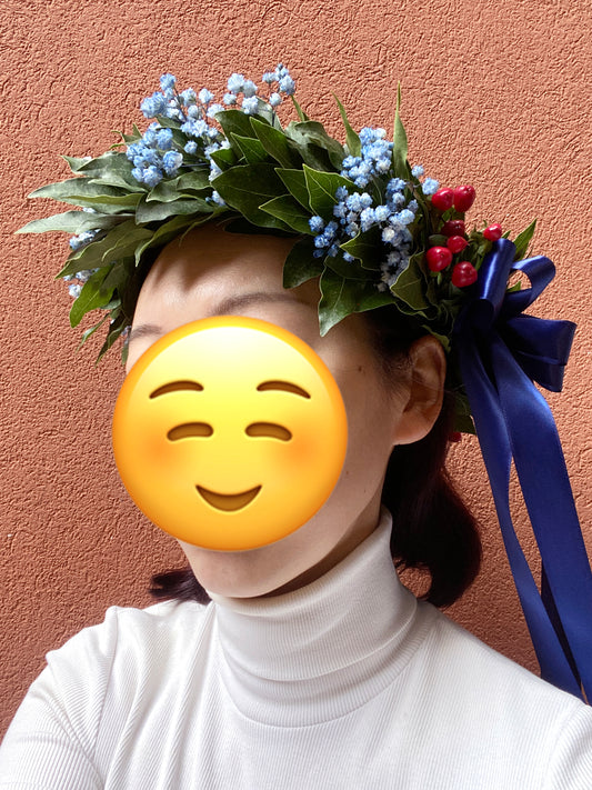 Laurel Wreath Blue Red - Corona di Laurea