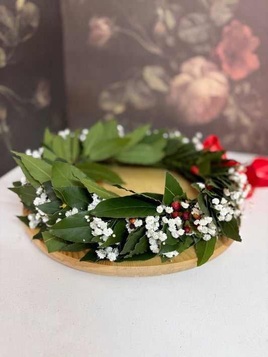 Laurel Wreath Red White - Corona di Laurea