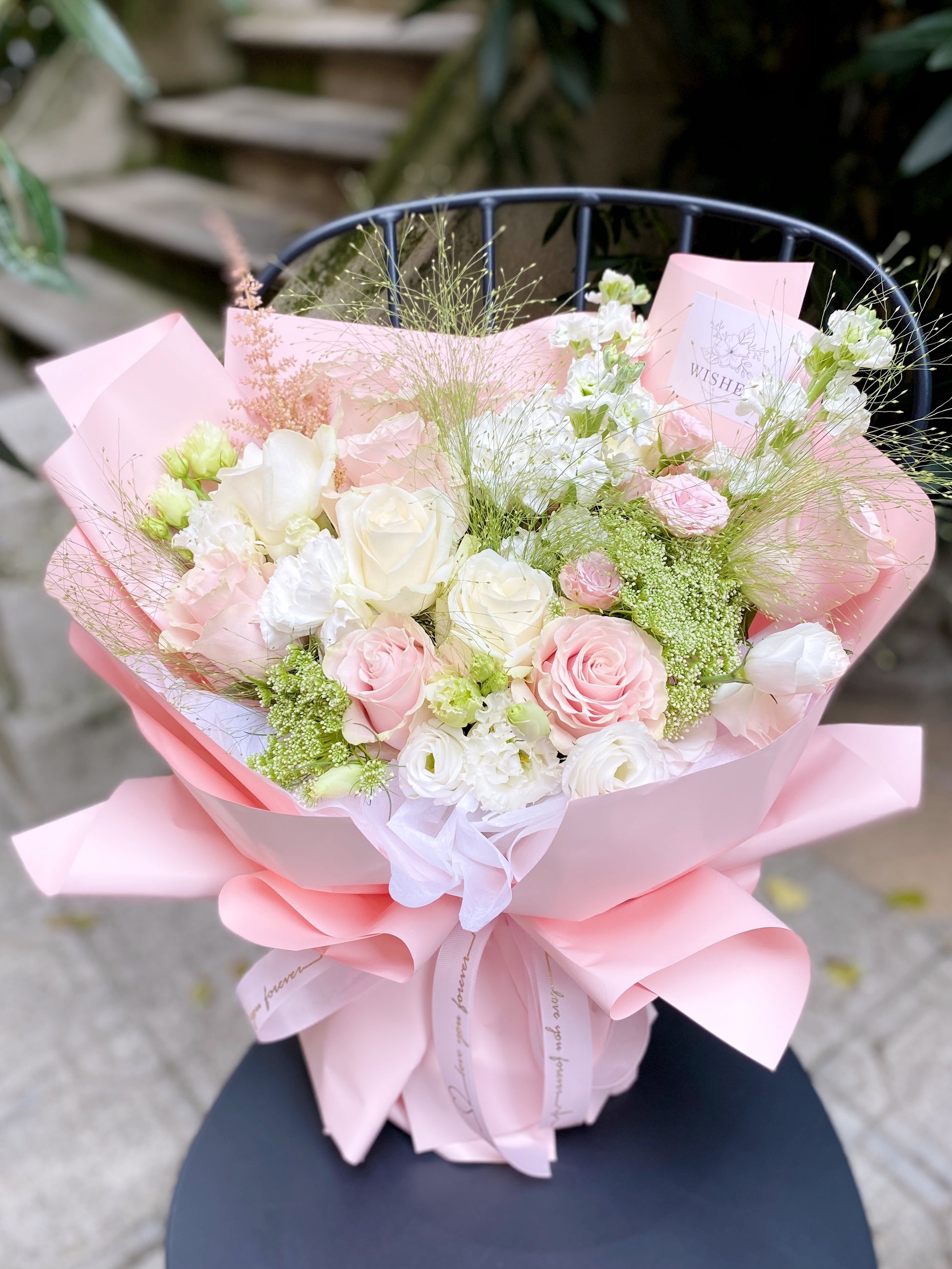 Medium Fresh Flower Bouquet - Pink Mixed – WishesMilano