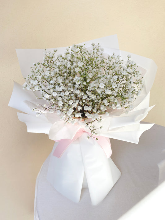 Mini Fresh Flower Bouquet -  Gypsophila