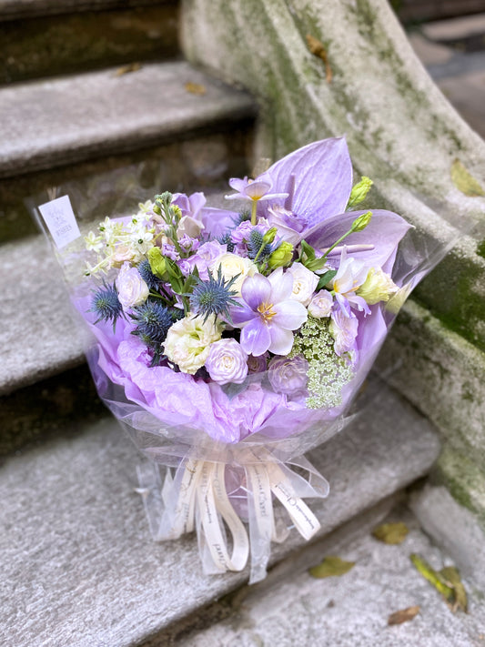 Special Medium Fresh Flower Bouquet - Purple